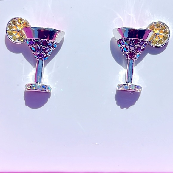 New Betsey Johnson ISLAND TIME MARGARITA STUDS PINK - Picture 5 of 6